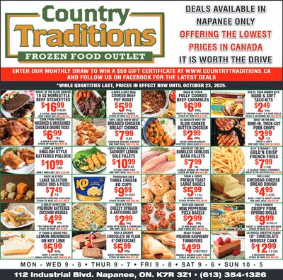 Country Traditions Flyer October 16 to 23
