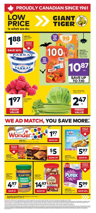 Giant Tiger (West) Flyer October 22 to 28