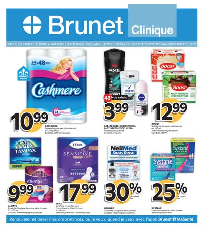 Brunet Clinique Flyer October 23 to November 5