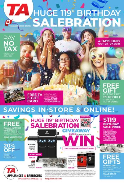 TA Appliances Flyer October 20 to 27