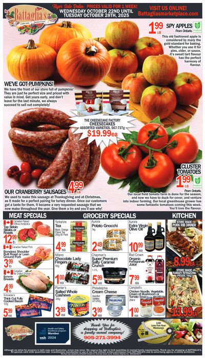 Battaglia's Marketplace Flyer October 22 to 28