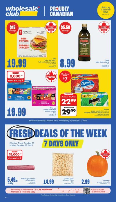 Wholesale Club (Atlantic) Flyer October 23 to November 12