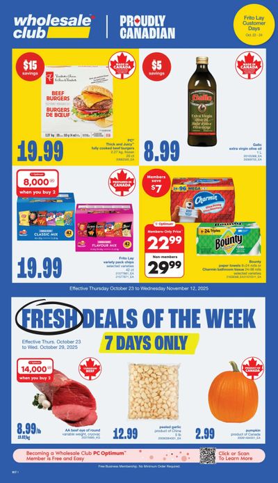 Wholesale Club (West) Flyer October 23 to November 12