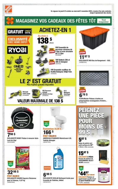 Home Depot (QC) Flyer October 23 to November 5