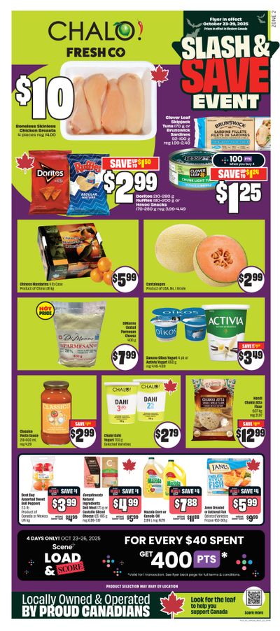 Chalo! FreshCo (West) Flyer October 23 to 29