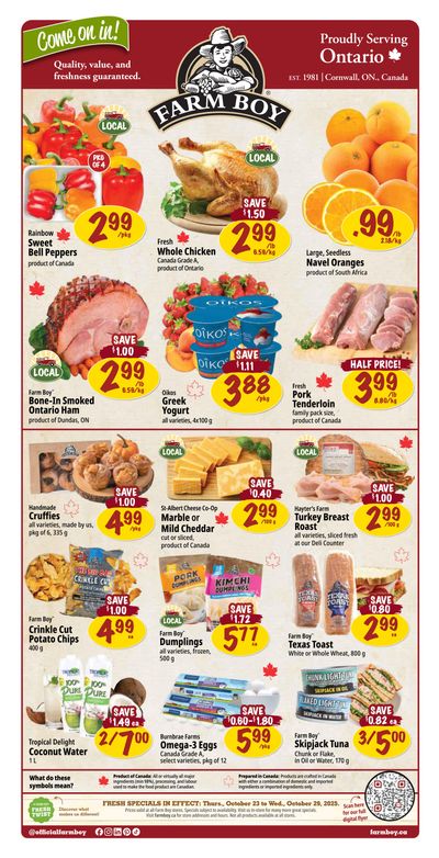 Farm Boy Flyer October 23 to 29