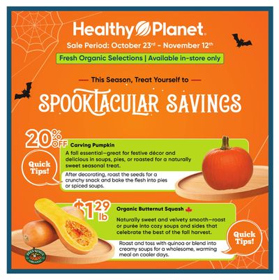 Healthy Planet Flyer October 23 to November 12