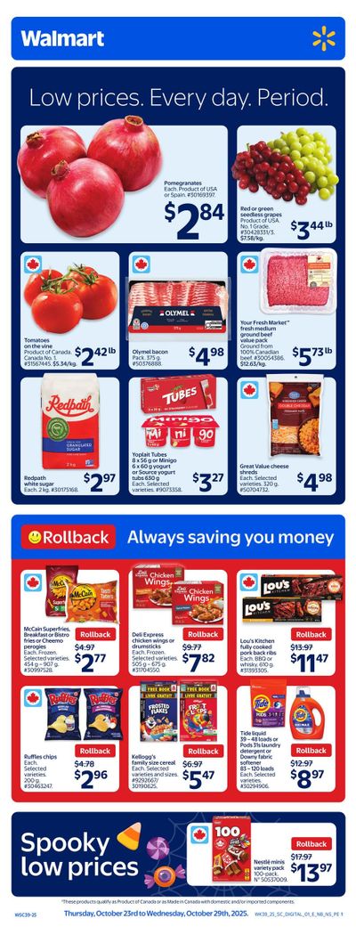 Walmart (Atlantic) Flyer October 23 to 29