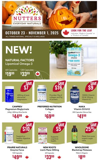 Nutters Everyday Naturals Flyer October 23 to November 1