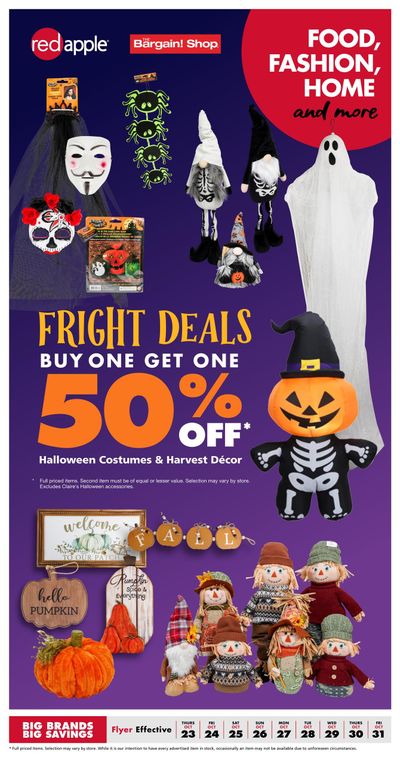 The Bargain Shop & Red Apple Stores Flyer October 23 to 31