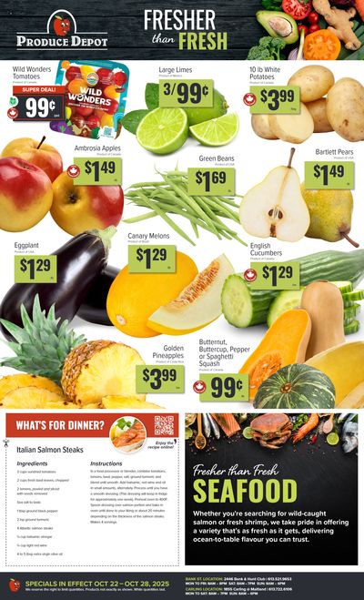 Produce Depot Flyer October 22 to 28
