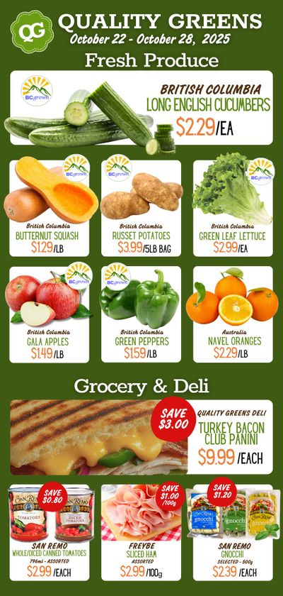 Quality Greens Flyer October 22 to 28