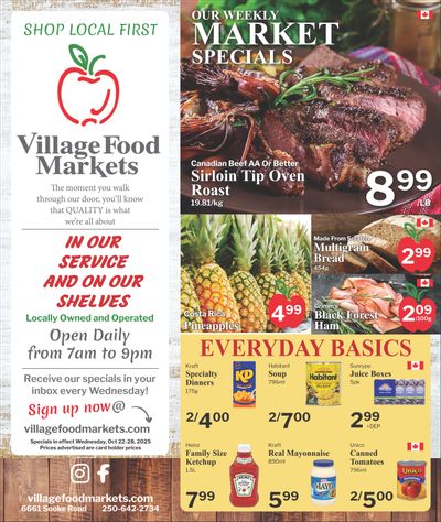 Village Food Markets Flyer October 22 to 28