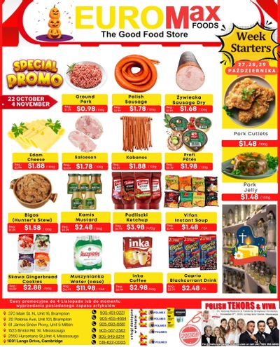 EuroMax Foods Bi-Weekly Flyer October 22 to November 4