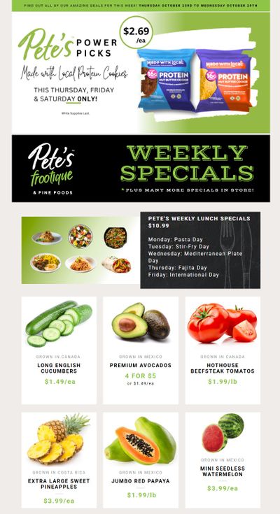 Pete's Fine Foods Flyer October 23 to 29