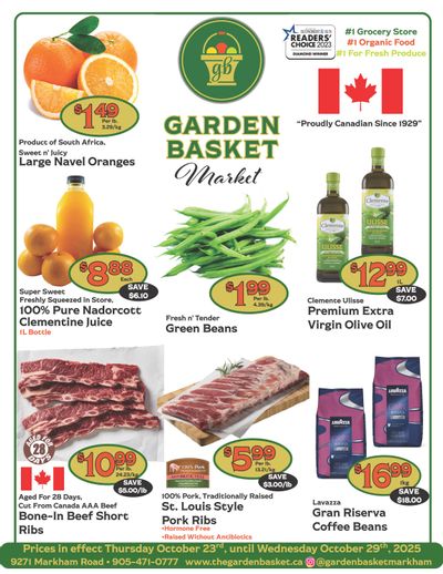The Garden Basket Flyer October 23 to 29