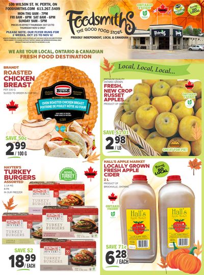 Foodsmiths Flyer October 23 to November 6