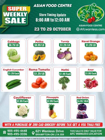 Asian Food Centre (Wanless Dr.) Flyer October 23 to 29