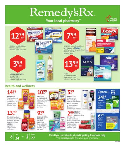 Remedy's RX Monthly Flyer October 24 to November 27