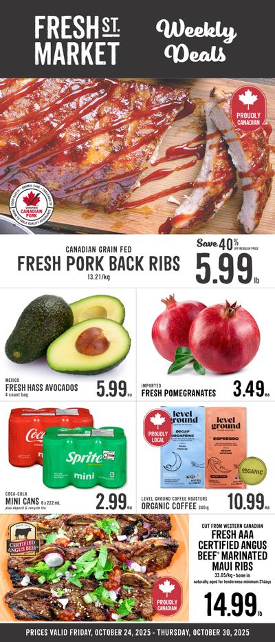 Fresh St. Market Flyer October 24 to 30