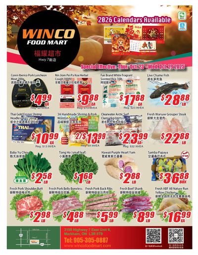 WinCo Food Mart (HWY 7) Flyer October 23 to 29