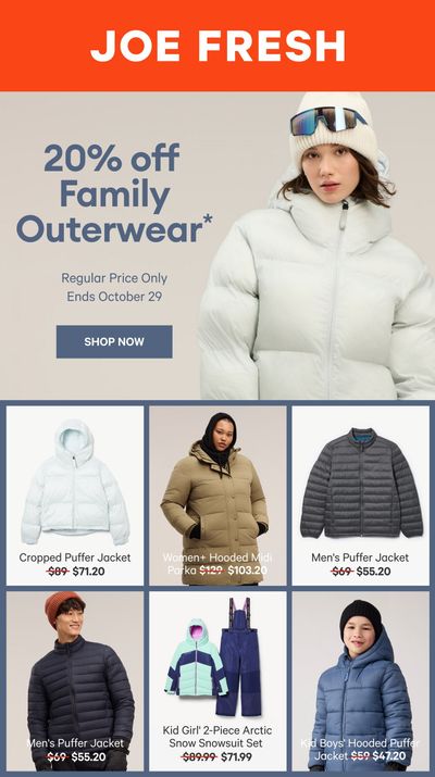 Joe Fresh Flyer October 23 to 29