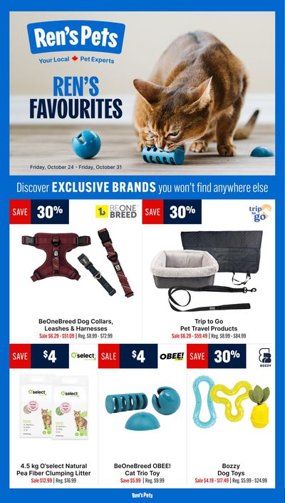 Ren's Pets Flyer October 24 to 31