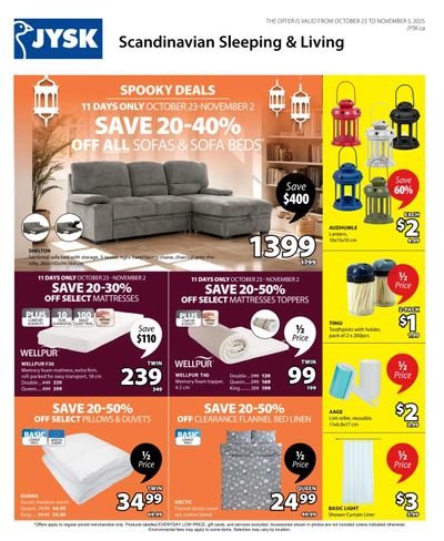 JYSK Flyer October 23 to November 5