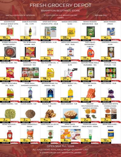 Fresh Grocery Depot Flyer October 23 to 29