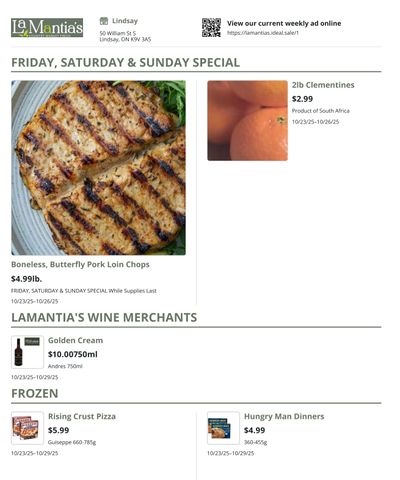 LaMantia's Flyer October 23 to 29