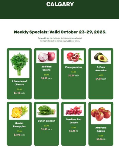 H&W Produce Flyer October 23 to 29