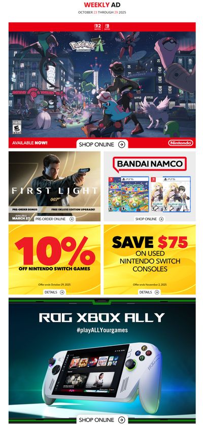 EB Games Flyer October 23 to 29