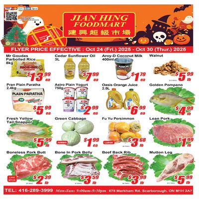 Jian Hing Foodmart (Scarborough) Flyer October 24 to 30