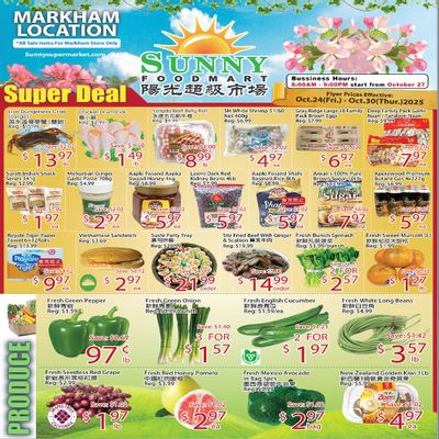 Sunny Foodmart (Markham) Flyer October 24 to 30