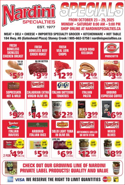 Nardini Specialties Flyer October 23 to 29