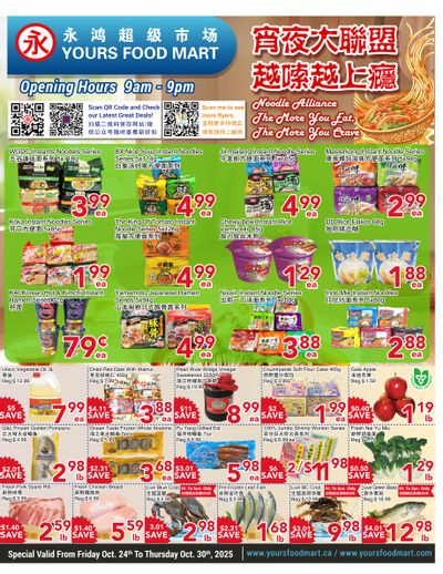 Yours Food Mart Flyer October 24 to 30
