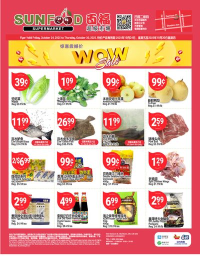 Sunfood Supermarket Flyer October 24 to 30