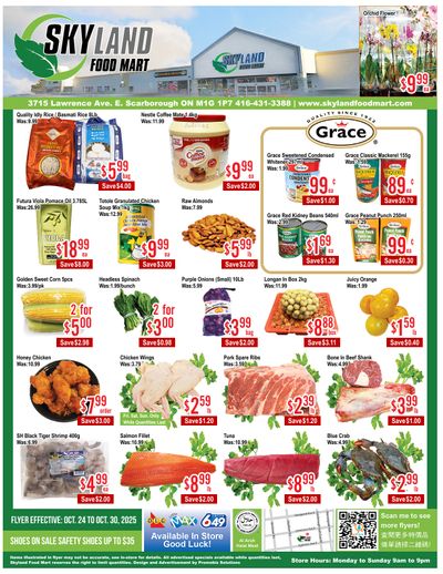 Skyland Food Mart Flyer October 24 to 30