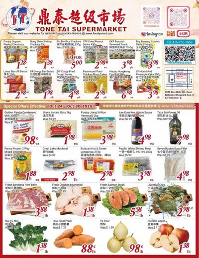 Tone Tai Supermarket Flyer October 24 to 30