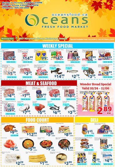 Oceans Fresh Food Market (Mississauga) Flyer October 24 to 30