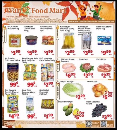 Wan 2 Food Mart Flyer October 24 to 30