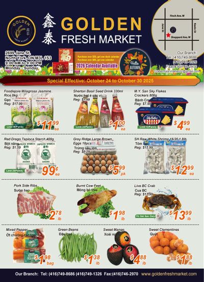 Golden Fresh Market Flyer October 24 to 30