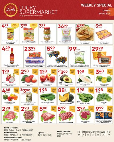 Lucky Supermarket (Edmonton) Flyer October 24 to 30