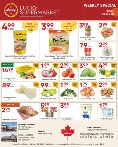 Lucky Supermarket (Winnipeg) Flyer October 24 to 30