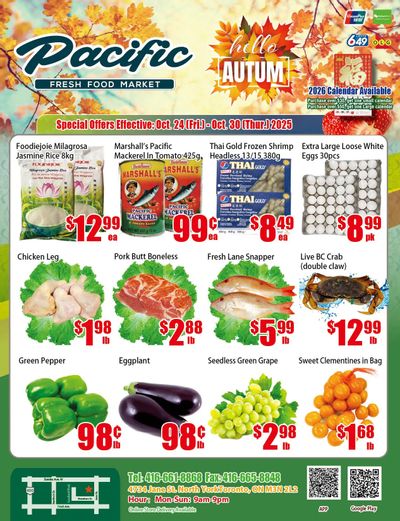 Pacific Fresh Food Market (North York) Flyer October 24 to 30