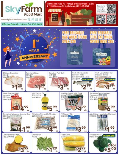 SkyFarm Food Mart Flyer October 24 to 30