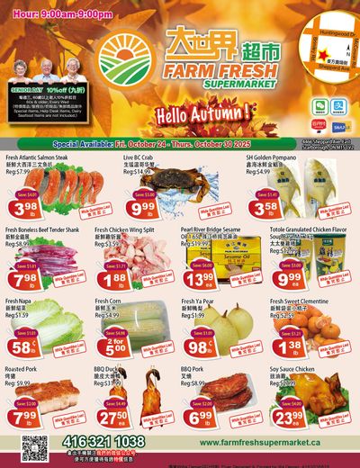 Farm Fresh Supermarket Flyer October 24 to 30