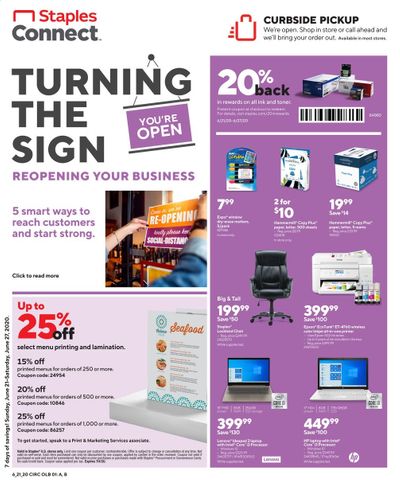 Staples Weekly Ad & Flyer June 21 to 27