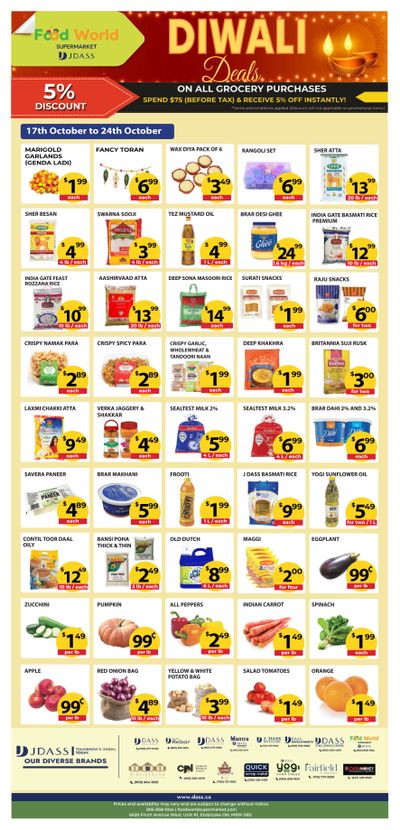 Food World Supermarket Flyer October 17 to 24
