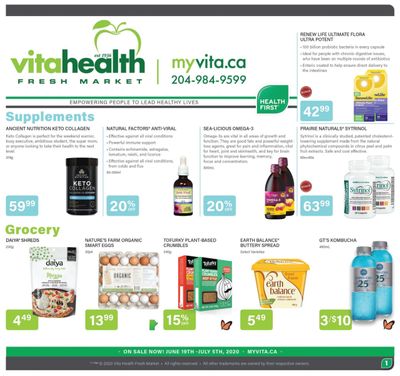 Vita Health Fresh Market Flyer June 19 to July 5